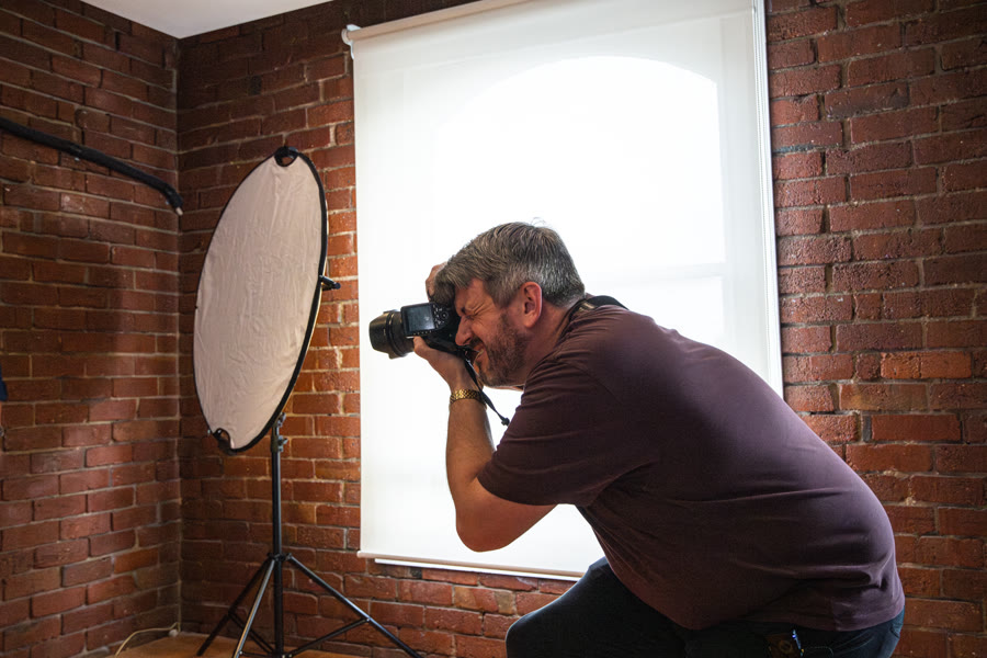 Kris on a shoot