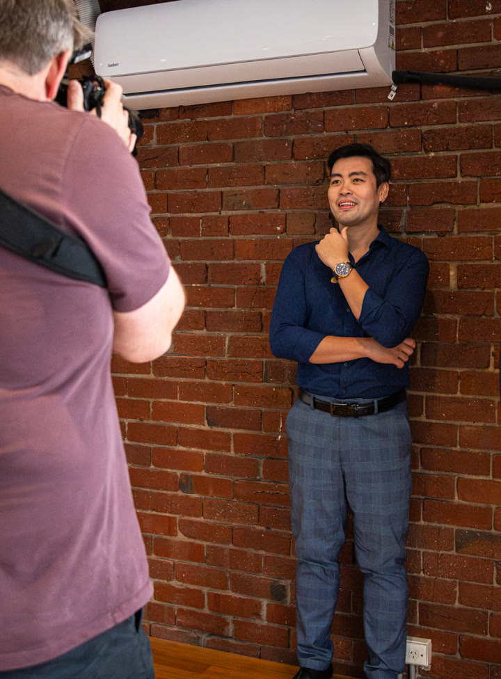 Kris directing a portrait session